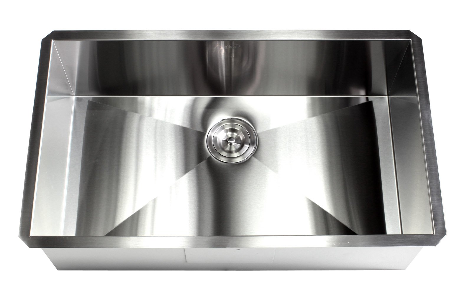 16 Gauge Undermount Stainless Steel Kitchen Sink - Single Bowl Contemporary Design with Lift-Out Basket Strainer (32 Inch) - Perfect for Modern Kitchens & Bar Prep Stations