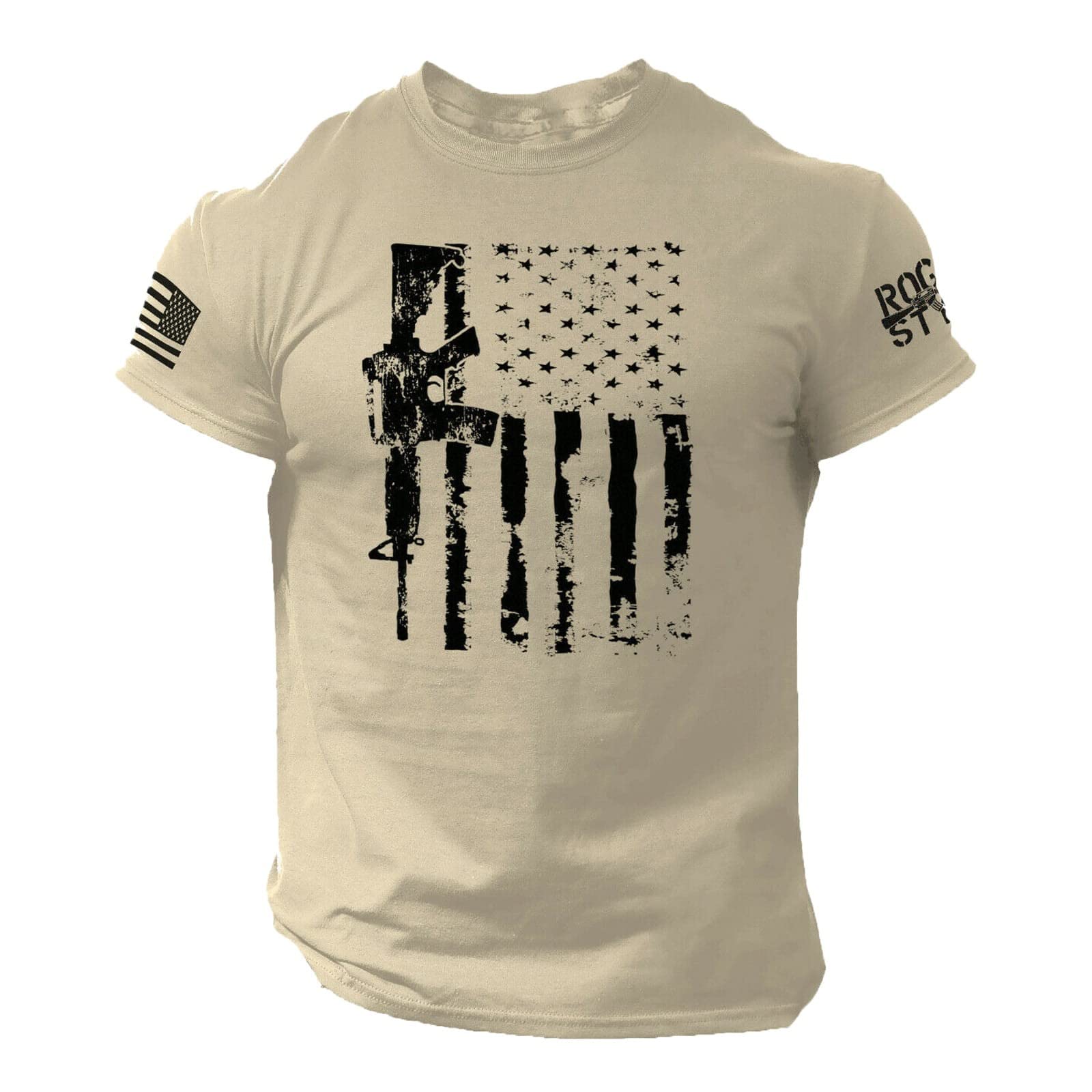 Vintage American Flag Distressed T-Shirt for Men - Casual Short Sleeve O-Neck Top for Spring & Summer | Perfect for Patriotic Events, Streetwear & Everyday Wear