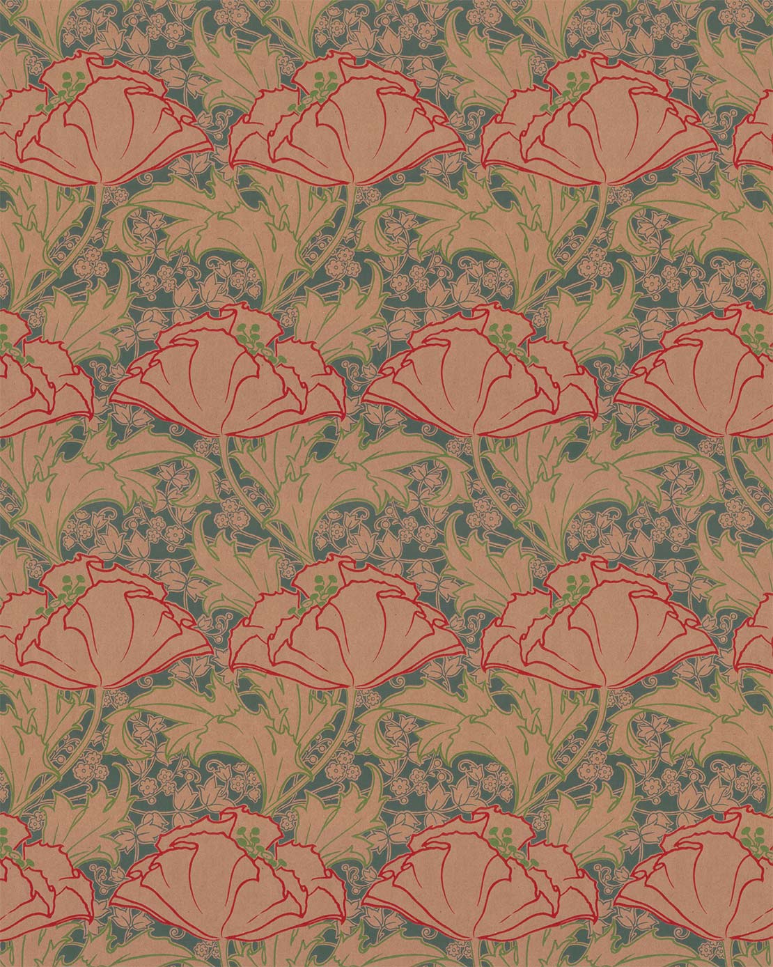 Lim & Handtryck Wallpaper Berlin Twig/Red - Premium Scandinavian Design for Living Room, Bedroom & Home Decor