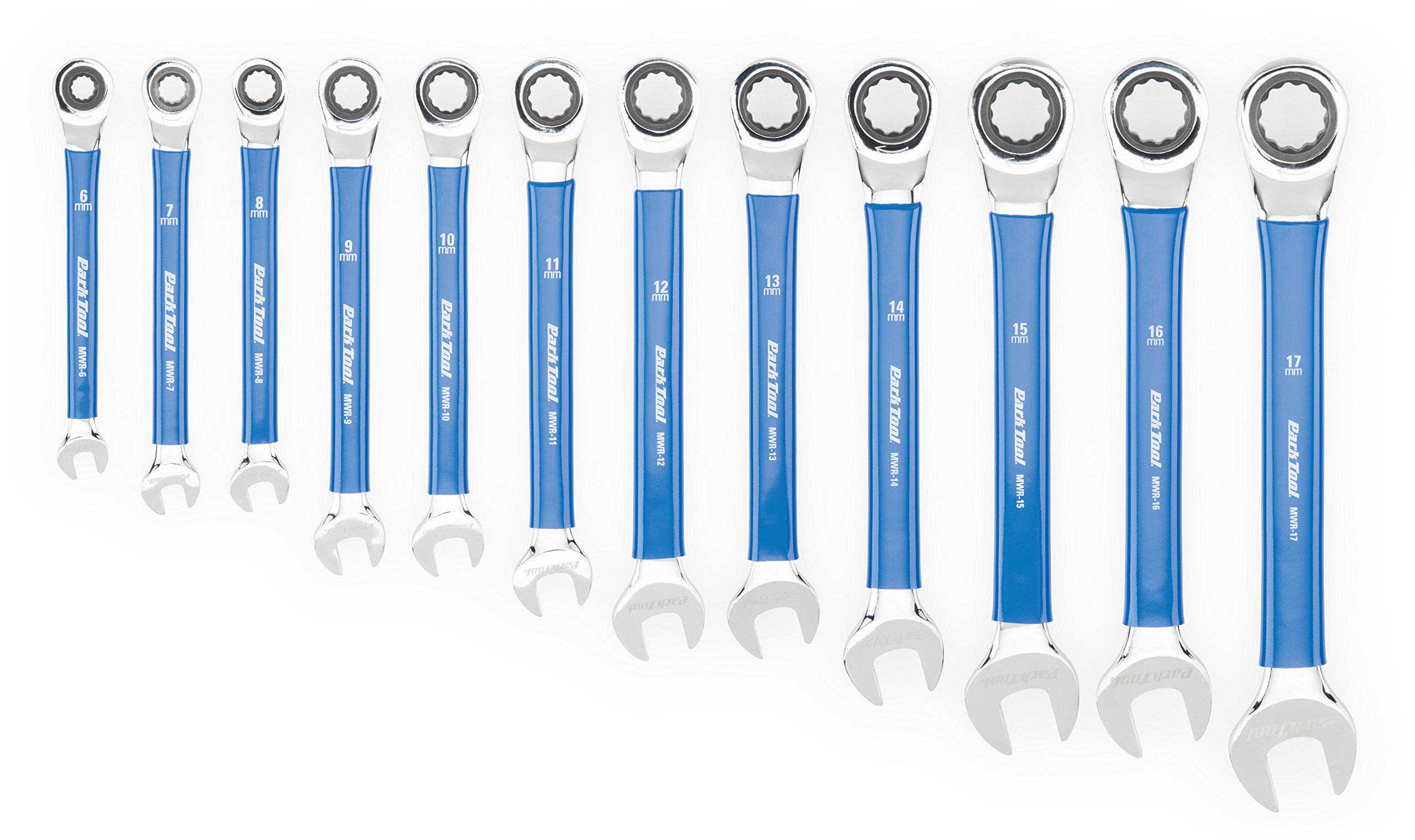 Park Tool MWR-SET Ratcheting Metric Wrench Set (6mm-17mm) - Professional Bike Repair Tools for Cycling Maintenance & Home Mechanics - Perfect for Tightening Bolts on Bicycles, Motorcycles & Small Engines