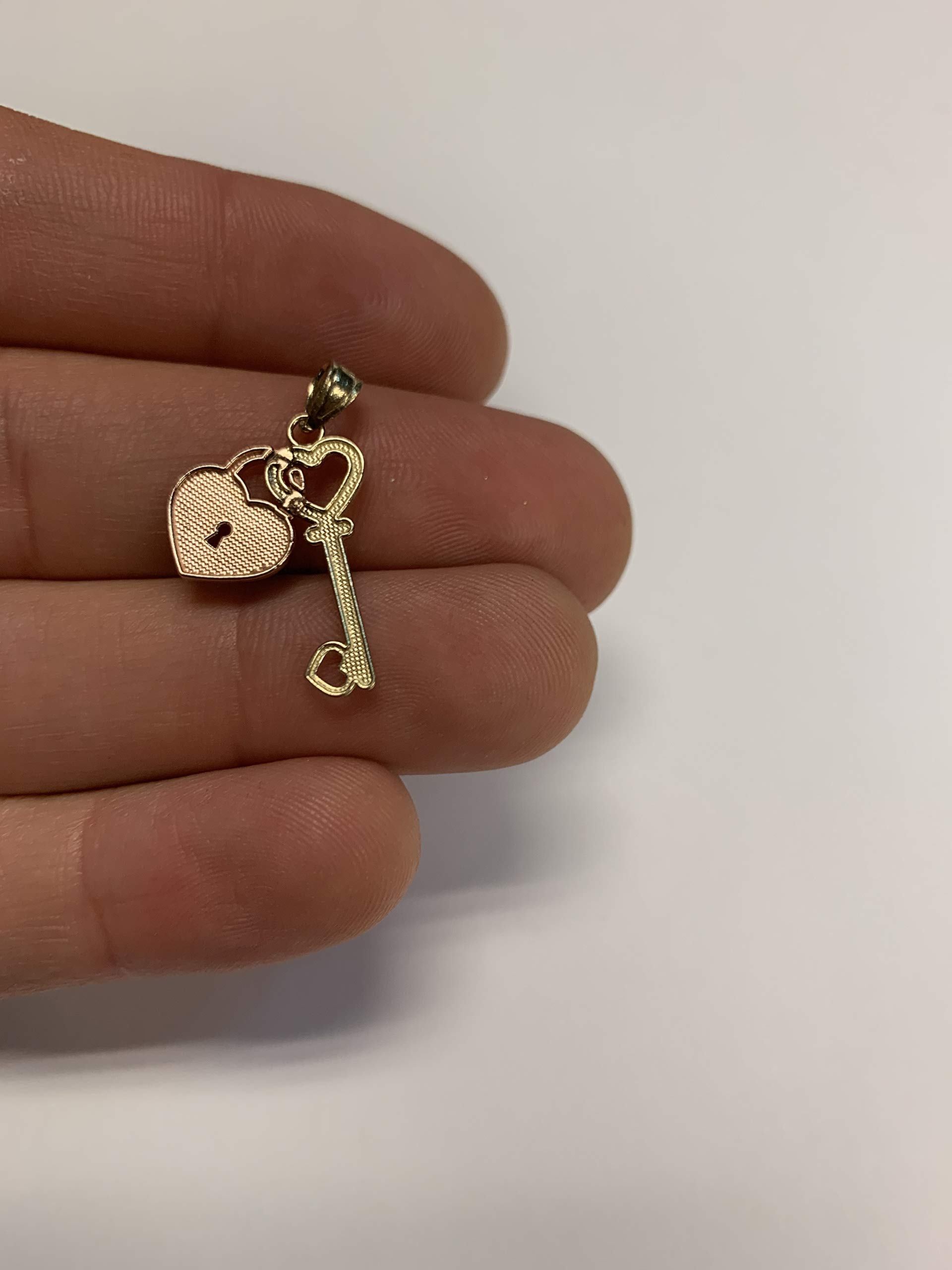 14K Solid Gold Key with Lock Pendant Necklace - Romantic Heart Key Jewelry Gift for Women, Girlfriend, Wife | Perfect for Valentine's Day, Anniversary & Special Occasions