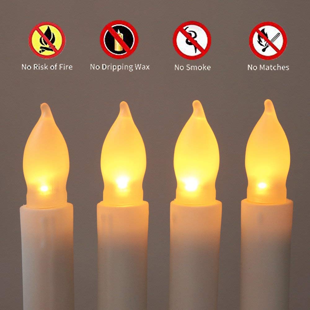 24PCS LED Flameless Taper Candles - 6.5