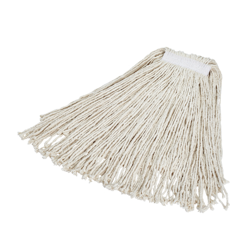 Rubbermaid Value Pro 24 Oz Cotton Mop Head with Elastic Headband - Heavy Duty Cleaning for Floors, Tiles & Hardwood - Ideal for Homes, Offices & Commercial Use