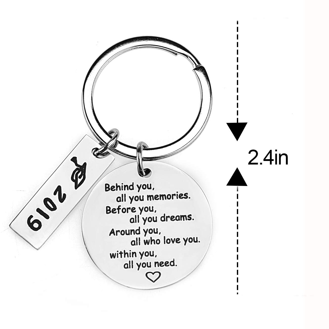 Gleamart Inspirational Graduation Keychain Gift for Women & Men - Perfect Graduation Gift for Her, Him, Friends & Family - Ideal for Graduation Parties, Commencement Ceremonies & Celebrations