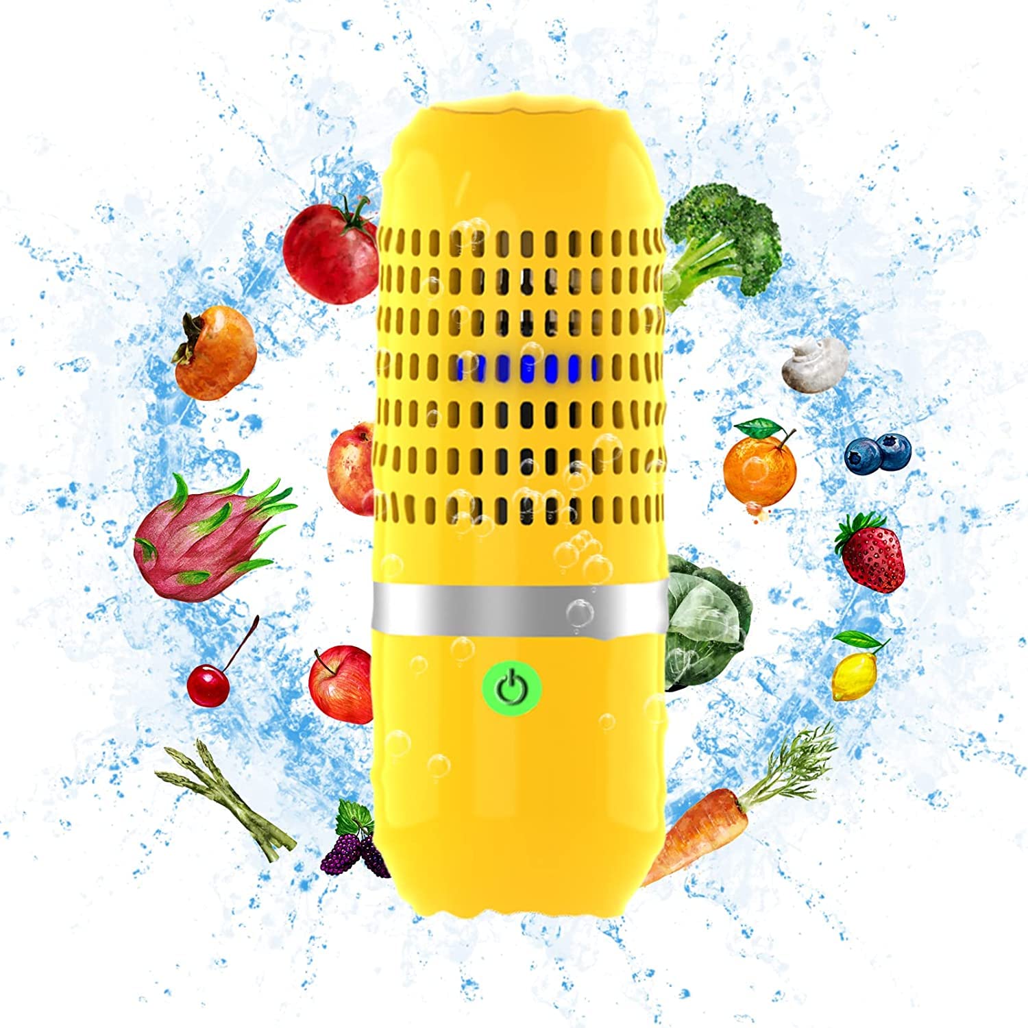 Yuytin Ultrasonic Fruit & Vegetable Cleaner - Portable USB Wireless Washing Machine for Fruits, Vegetables, Rice & Meat | Perfect for Kitchen, Camping & Travel Use