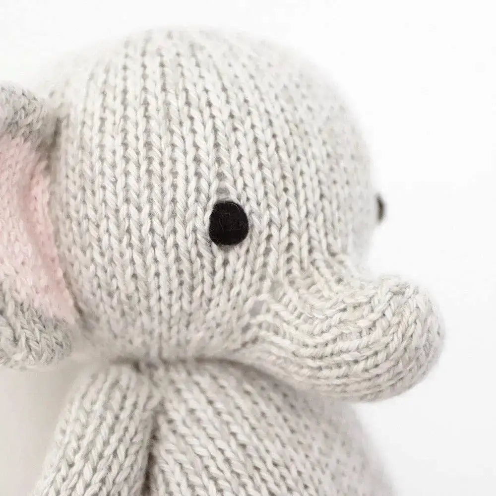 Cuddle + Kind Handmade Baby Elephant Plush Toy - Soft & Huggable Stuffed Animal for Kids, Babies & Toddlers - Perfect for Nursery Decor, Gifts & Cuddling