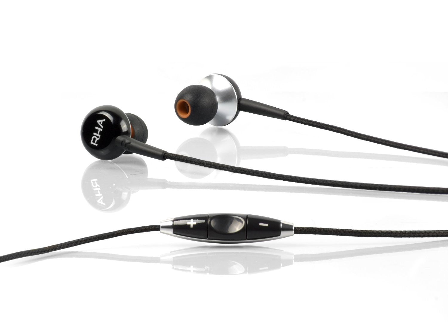RHA MA450i Black Noise Isolating In-Ear Earphones with Remote & Mic - Perfect for Commuting, Workouts & Travel