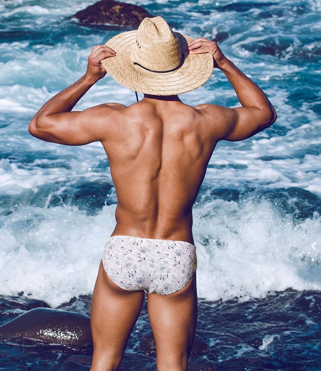 MIZOK Men's Quick-Dry Polyester Swim Trunks with Adjustable Drawstring - Comfortable Beachwear for Swimming, Surfing & Vacation