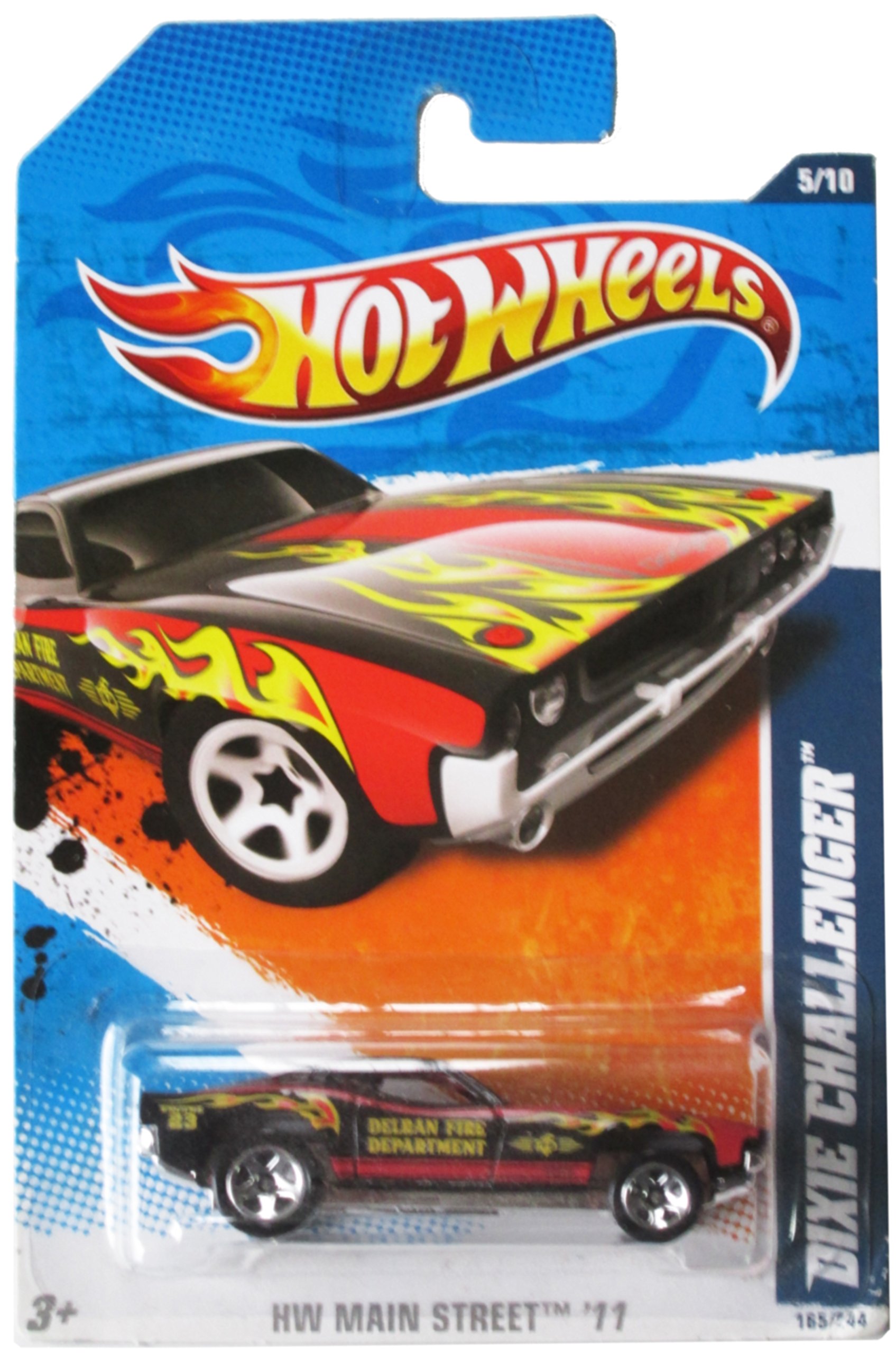 2011 Hot Wheels Dixie Challenger Black Die-Cast Car #165/244 - Rare Collectible for Display & Racing Fun