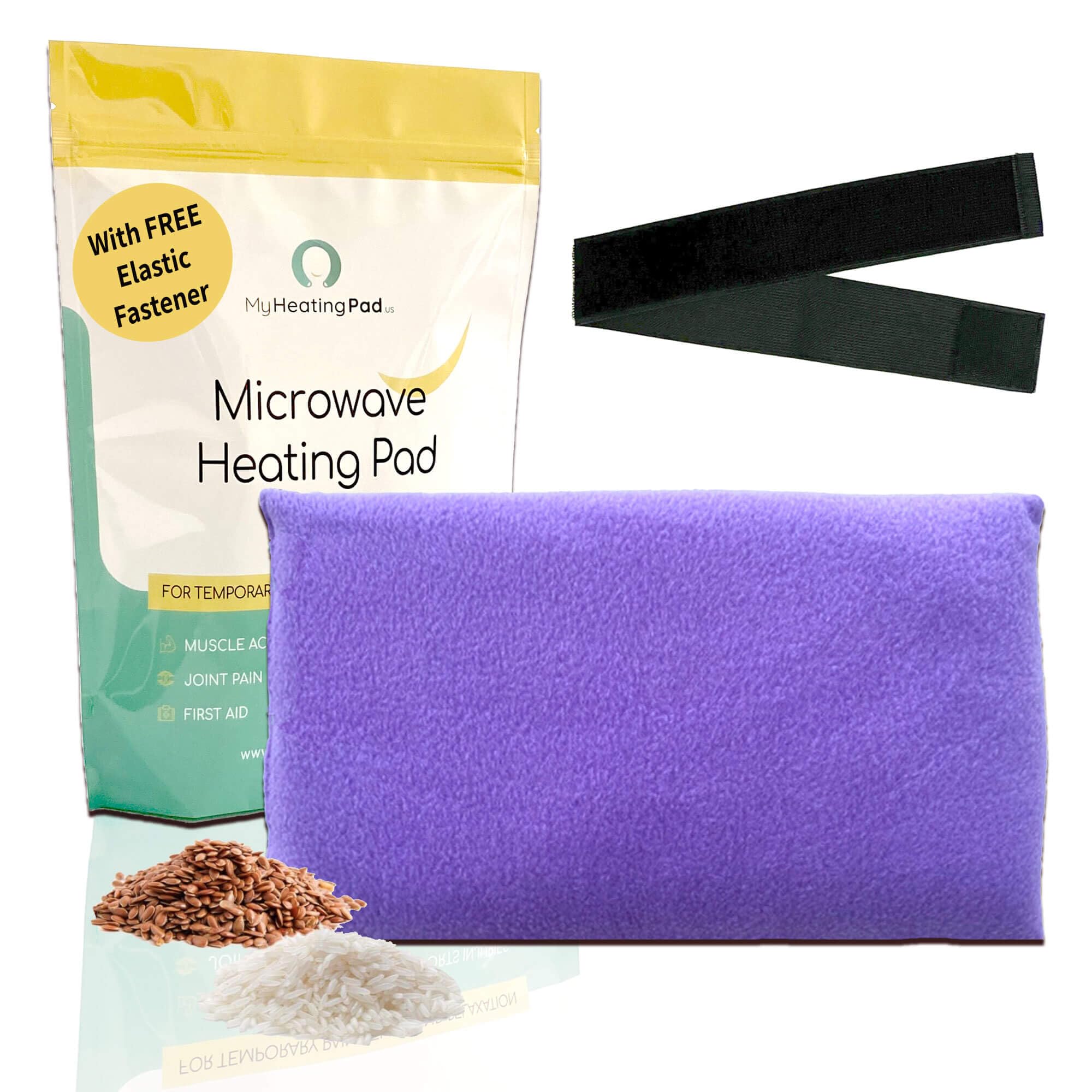 Microwave Heating Pad for Pain Relief - Moist Heat Therapy for Joints, Muscles & Cramps - Reusable Hot & Cold Therapy Pad - Purple Unscented Heating Pad for Home, Office & Travel Use