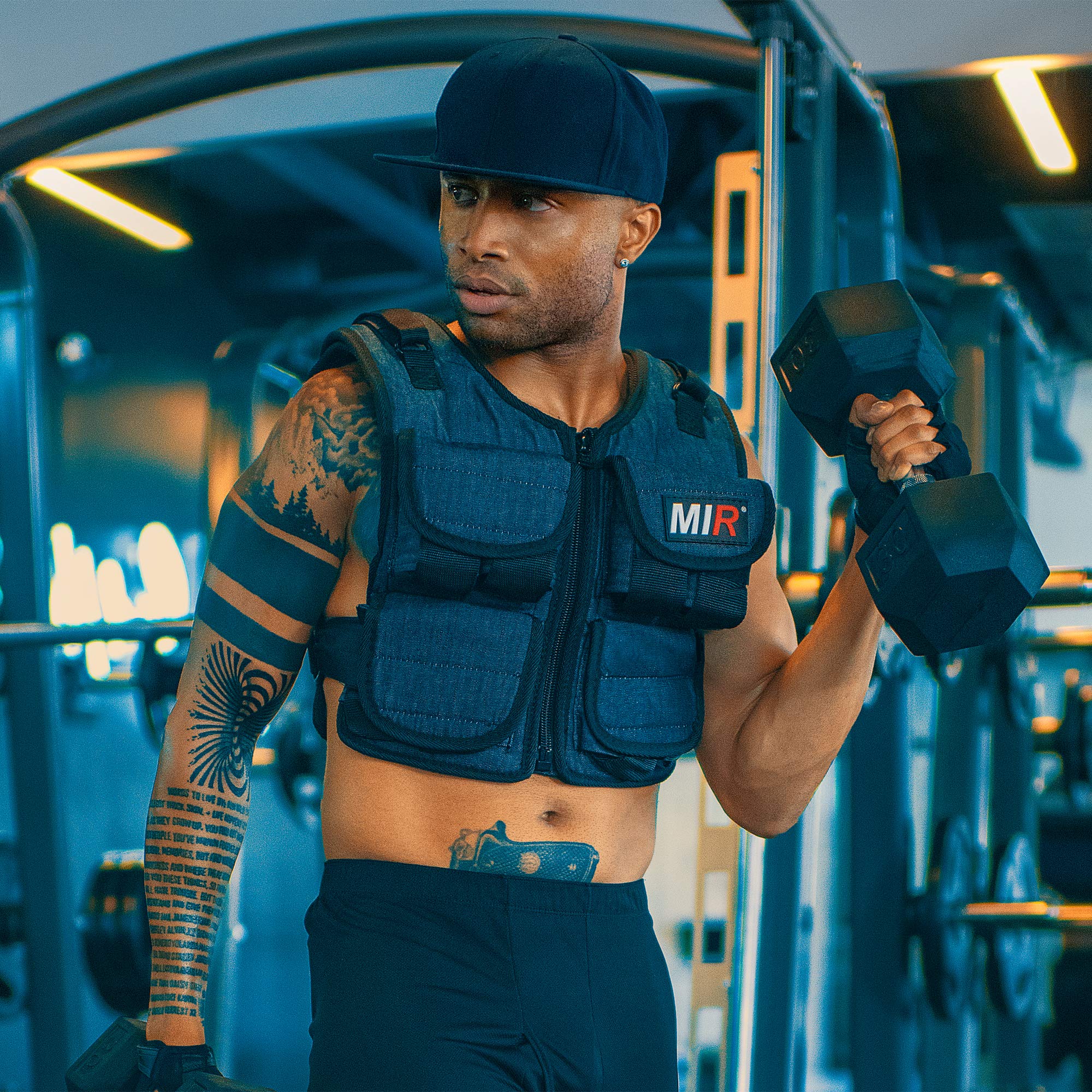 miR Air Flow Weighted Vest with Zipper - Adjustable 20lbs to 60lbs, Solid Iron Weights, Machine Washable - Workout Vest for Men & Women - Perfect for CrossFit, Running, Strength Training & Home Gym Exercises