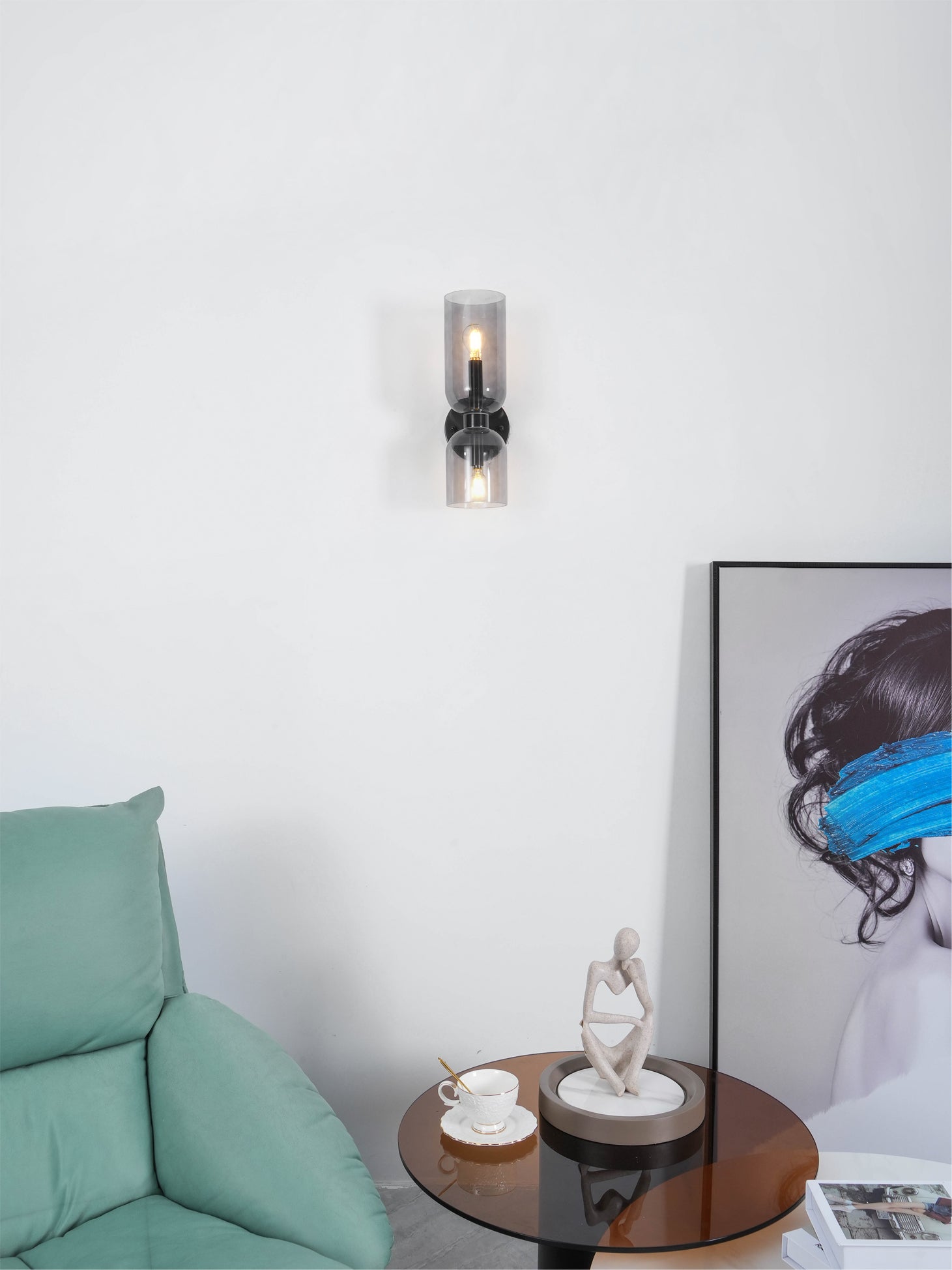 Edie Wall Lamp - Modern LED Sconce Light for Bedroom, Living Room & Hallway - Dimmable Plug-in Wall Light Fixture with Adjustable Arm - Perfect for Reading, Decor & Ambient Lighting