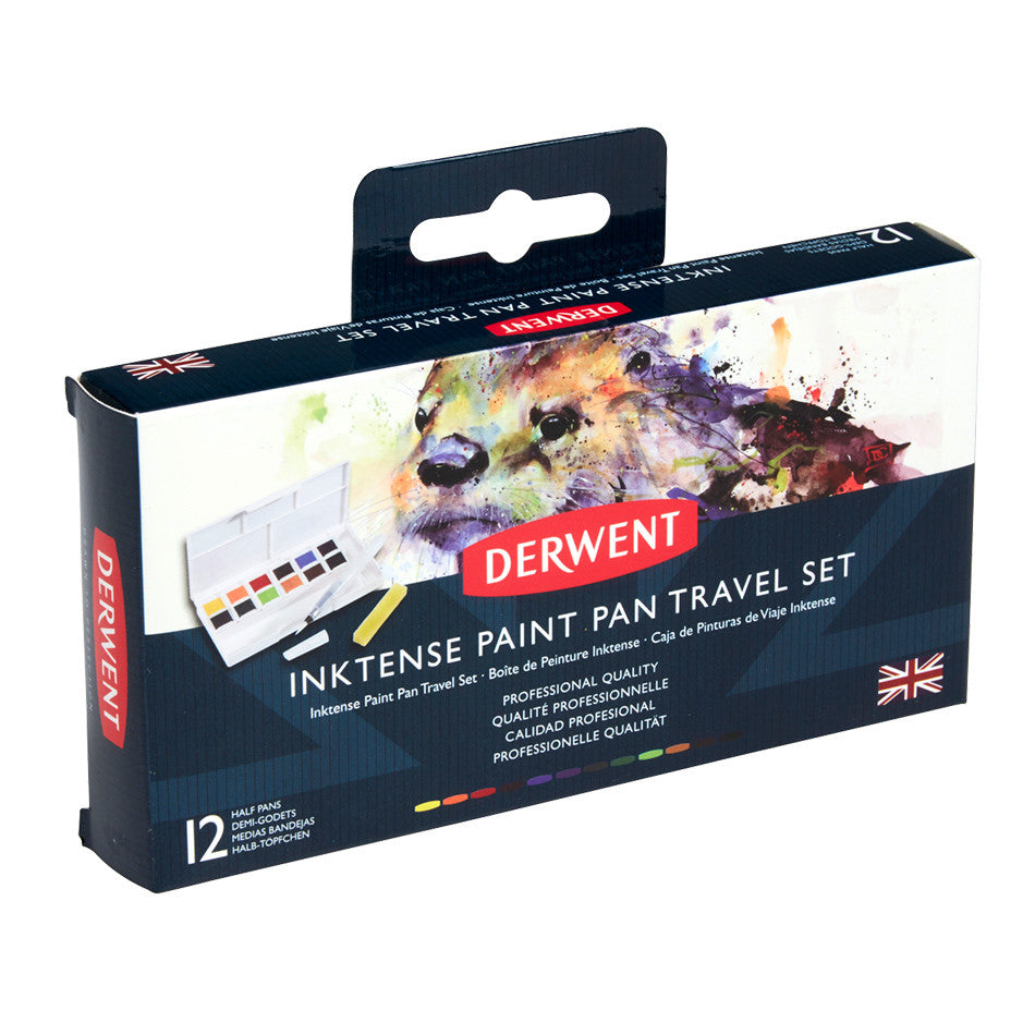 Derwent Inktense Paint Pan Travel Set #01 - Vibrant Watercolor Pencils for Artists & Travelers - Perfect for Sketching, Painting & Outdoor Art Projects