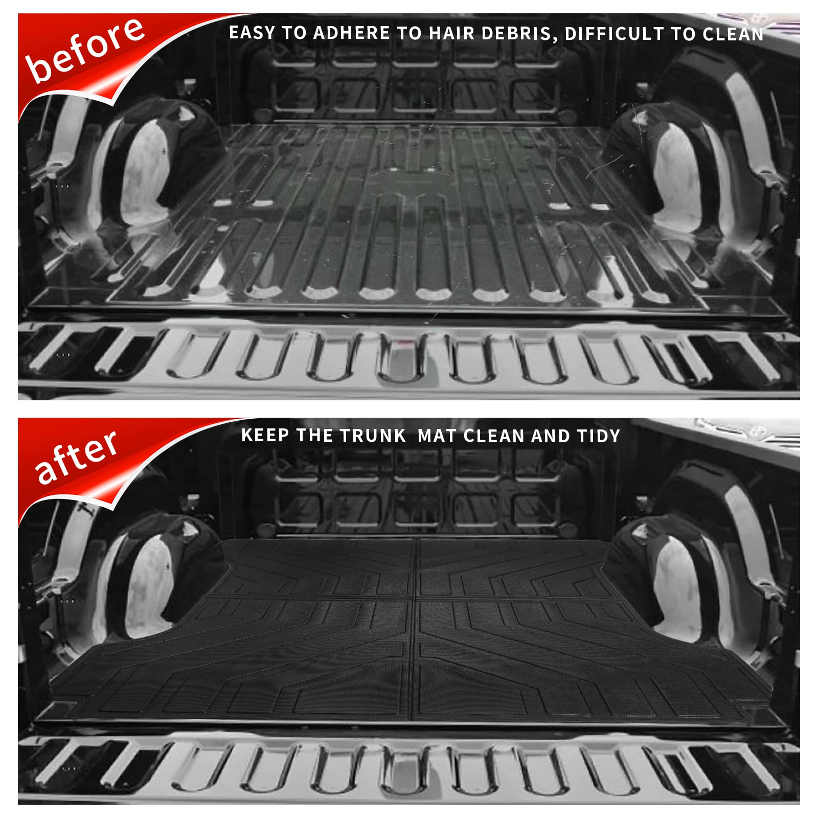 All-Weather Truck Bed Mat for 2019-2024 Dodge Ram 1500 | 6.5 FT Heavy Duty Bed Liner | Non-Slip Protection | Perfect for Hauling, Camping & Work Gear (6.4 FT & 6.5 FT Options Available)