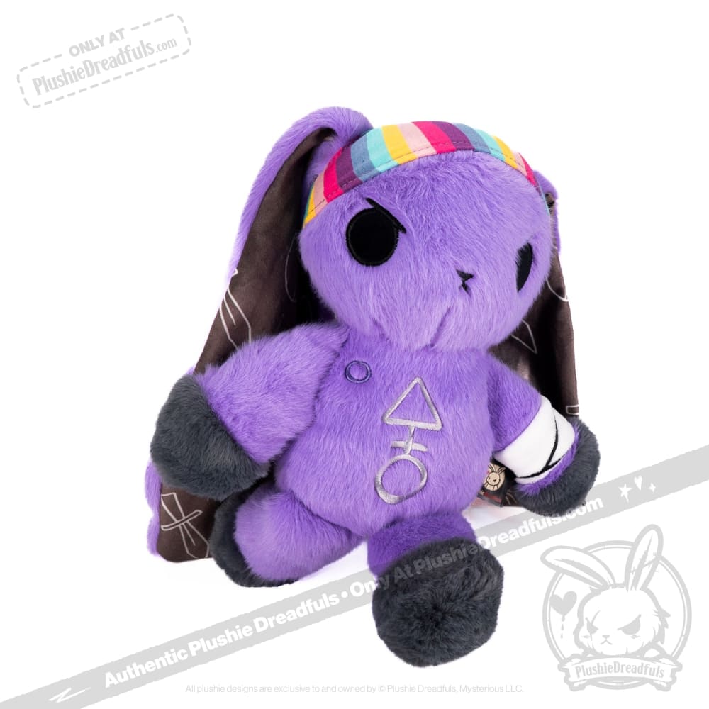 Plushie Dreadfuls Cancer Warrior Rabbit - Soft Stuffed Animal Toy for Comfort & Support | Chemo Gift, Hospital Companion, Emotional Support Plush