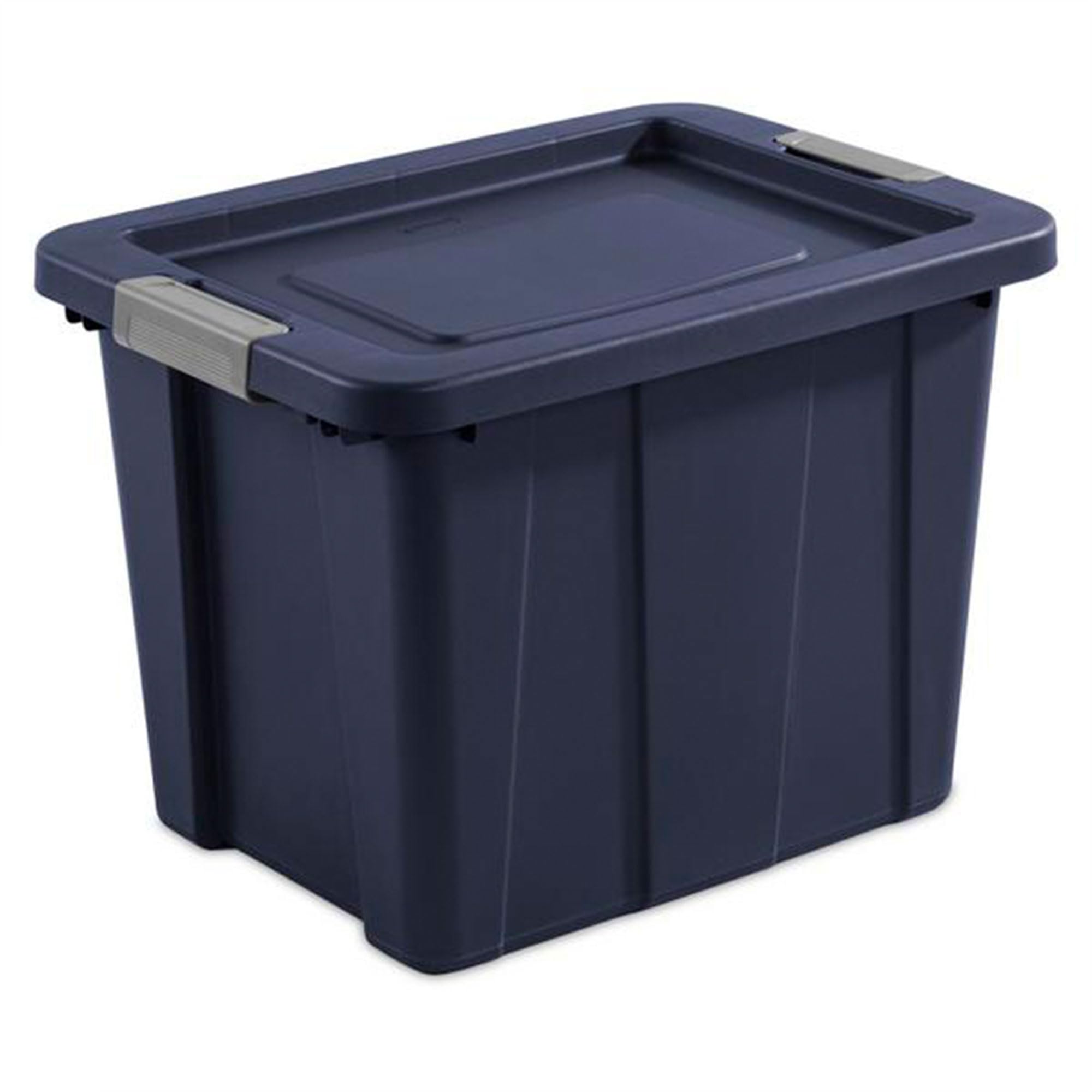 Sterilite 18-Pack 18 Gallon Heavy Duty Storage Bins with Secure Lids - Dark Indigo Tuff1 Totes for Home Organization, Garage Storage & Moving Supplies