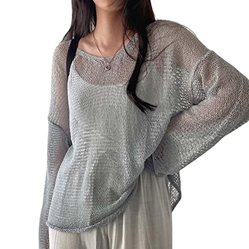 Sumleno 2025 Fairycore Cottagecore Women's Crochet Knit Sweater - Boho Hollow Out Pullover Top for Fairy Grunge Aesthetic | Perfect for Music Festivals, Date Nights & Cottagecore Outfits