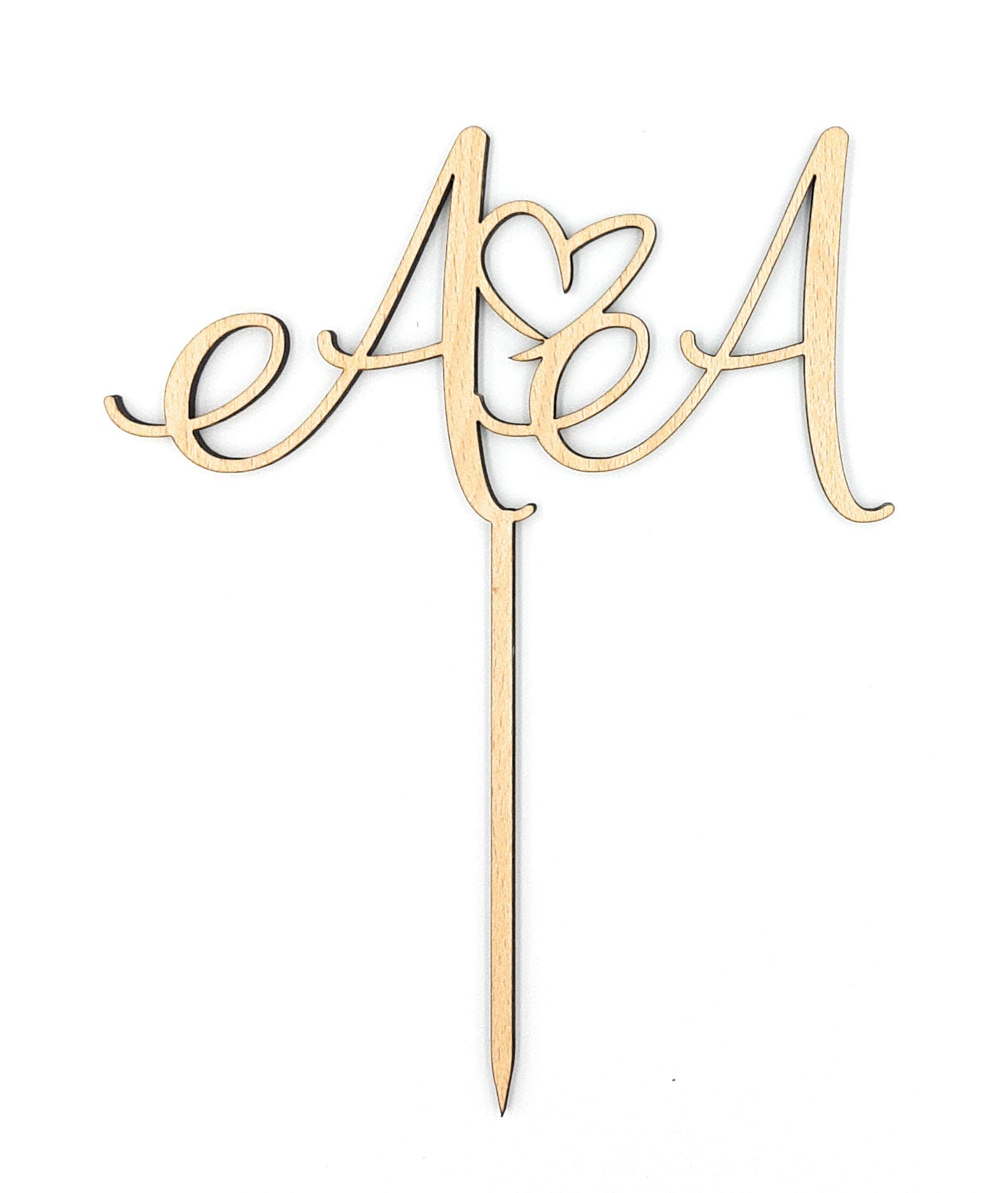 Personalized Wedding Cake Topper with Monogram Initials - Elegant Custom Letter Cake Decor for Weddings, Anniversaries & Special Celebrations