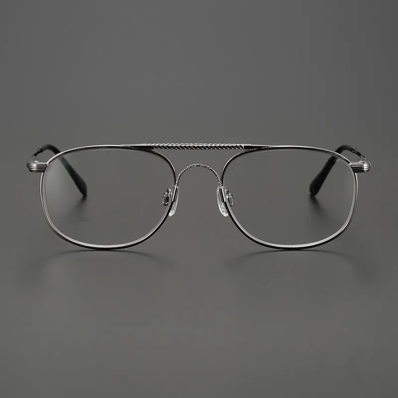 Aimee Unisex Full Rim Oval Double Bridge Titanium Eyeglasses 12092 - Lightweight Durable Frame for Reading, Work & Fashion (Available in Multiple Colors)
