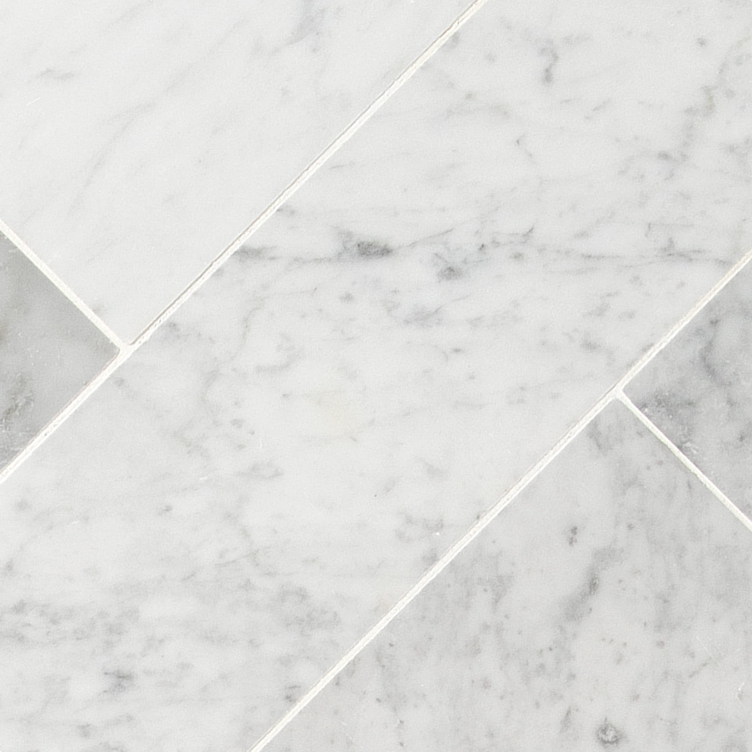 MSI Carrara White 12x4 Inch Honed Marble Subway Tile - Premium Kitchen Backsplash, Bathroom Wall & Shower Tile, Durable Floor Tile for Home Renovation - Perfect for Modern Farmhouse, Spa Bathroom & Luxury Kitchen Designs
