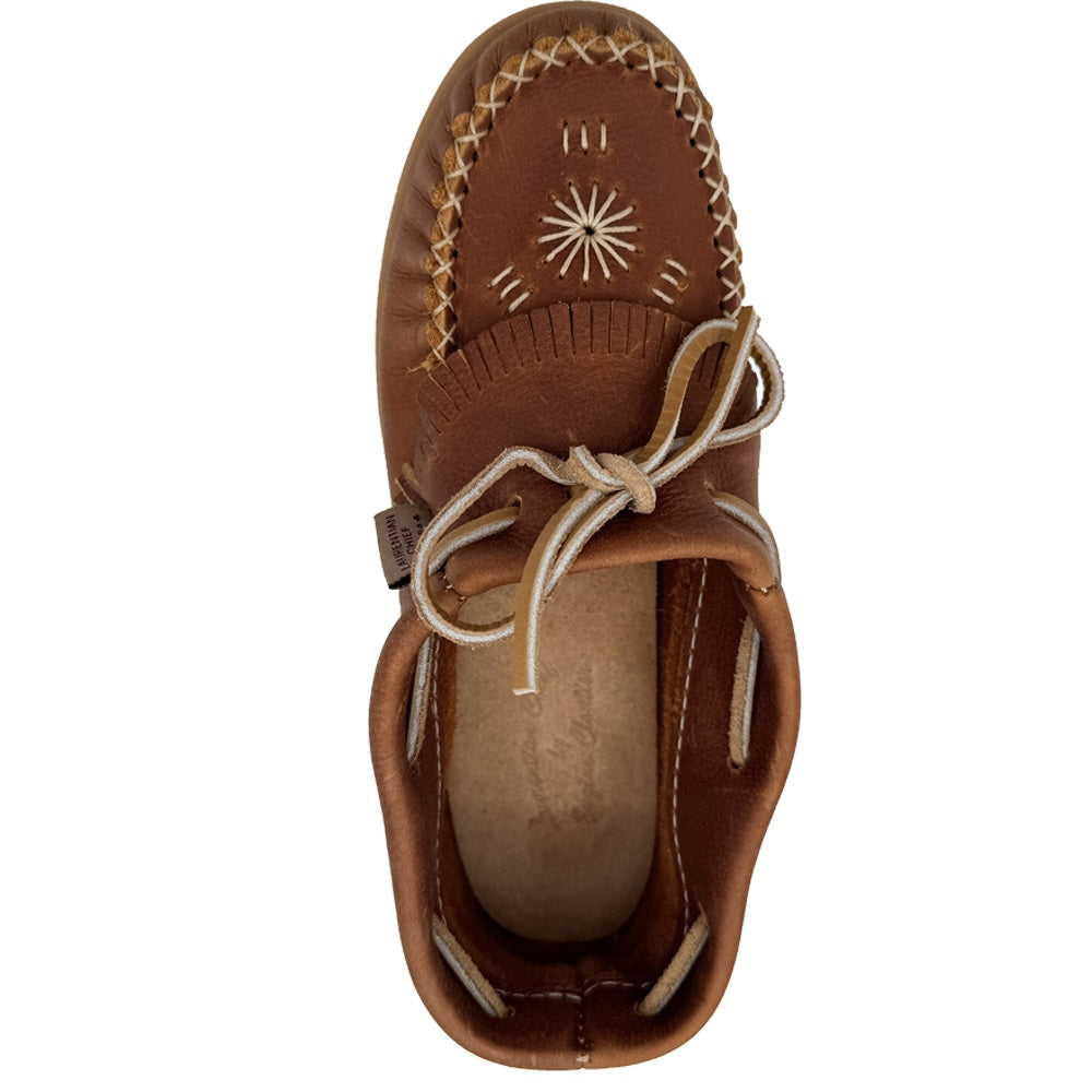 Women's Soft Leather Ankle Moccasin Shoes - Comfortable Slip-On Native American Style for Casual Wear & Outdoor Activities
