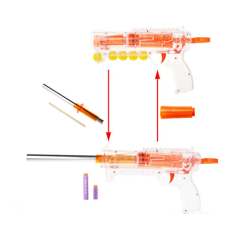 Worker Cheetah Blaster - High Performance Nerf Style Foam Dart Blaster Toy for Outdoor Games, Team Battles & Target Practice