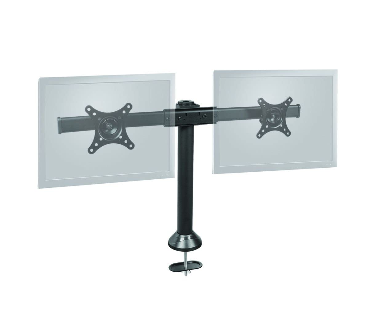 SIIG Dual Monitor Stand for 13-27 Inch Screens - Adjustable Side by Side Desk Mount with Clamp, VESA Compatible - Perfect for Home Office, Gaming Setup & Workspace Organization