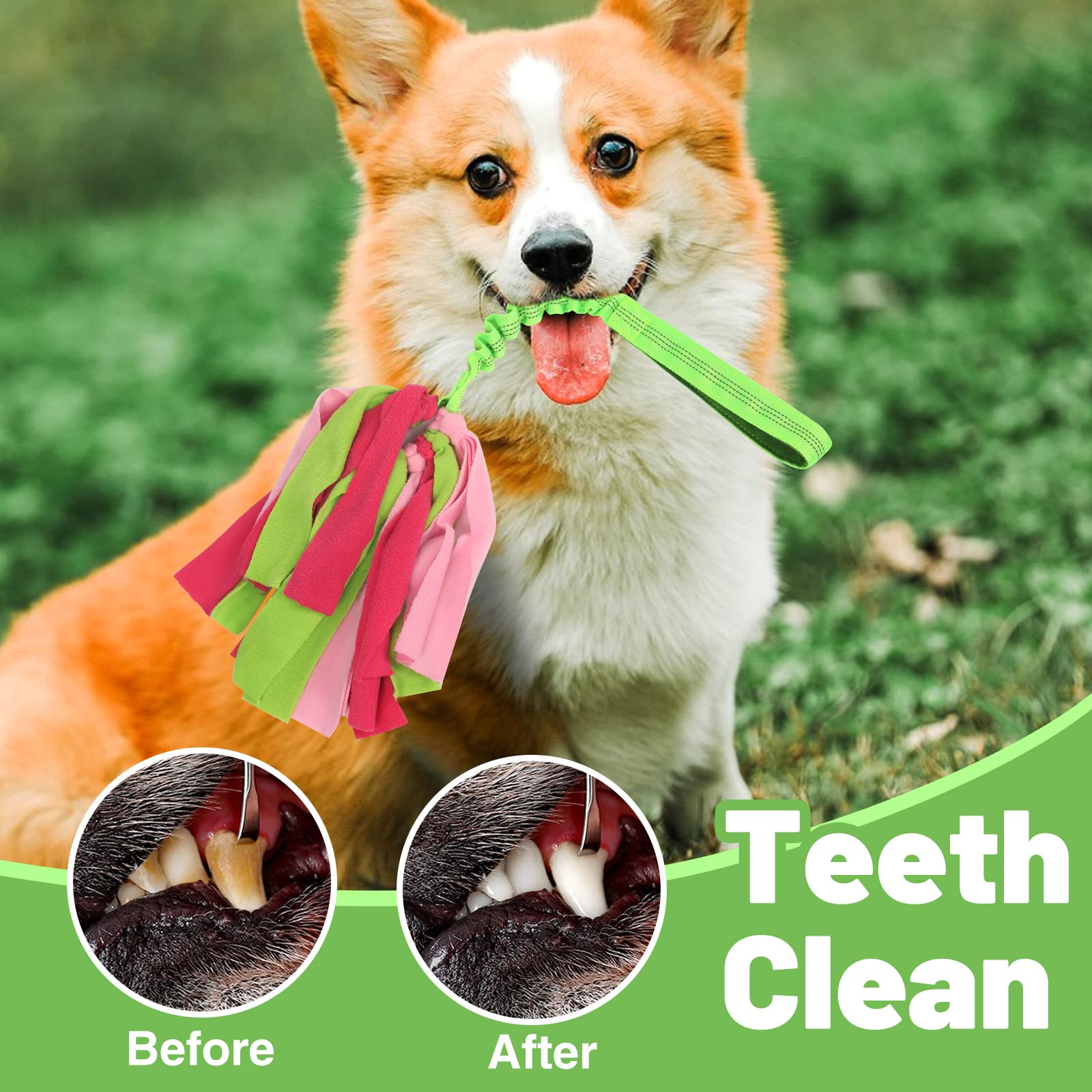 Wodoca Durable Interactive Dog Rope Toys for Aggressive Chewers - Tough Tug of War Chew Toy for Small & Medium Puppies - Green Pet Training & Boredom Relief Toy for Indoor/Outdoor Play & Bonding