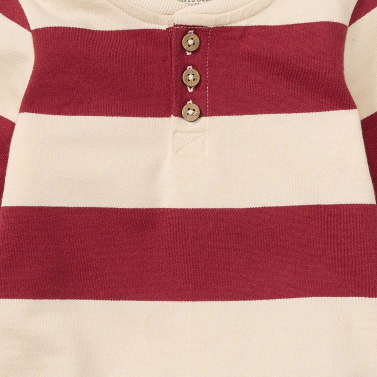 Stylish Henley Jumpsuit with Holiday Stripes in Redwood - Perfect for Christmas Parties & Festive Gatherings