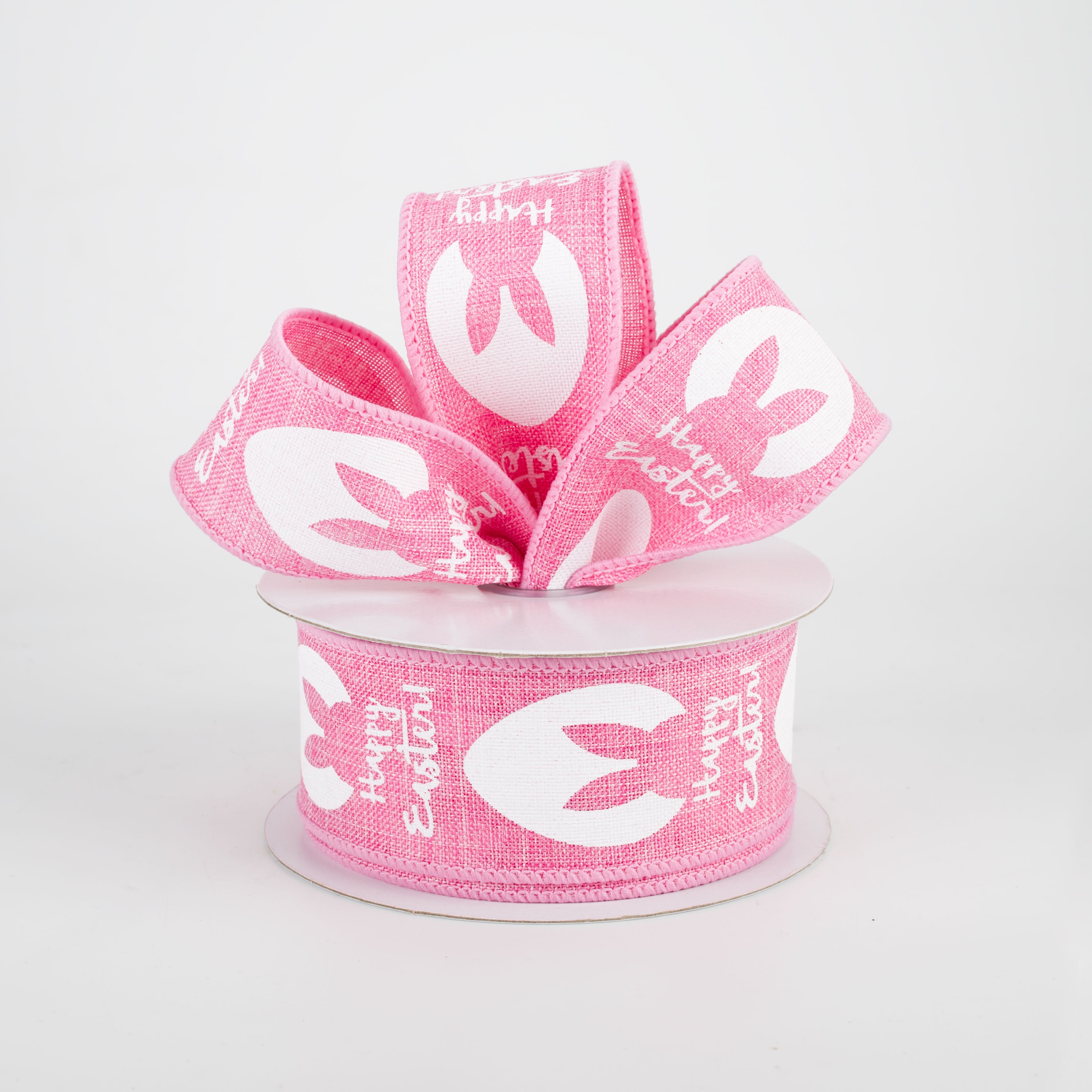 1.5 Inch Bunny Ear Easter Eggs Ribbon - Pink Decorative Craft Ribbon (10 Yards) for Easter DIY, Gift Wrapping, Scrapbooking & Party Decorations