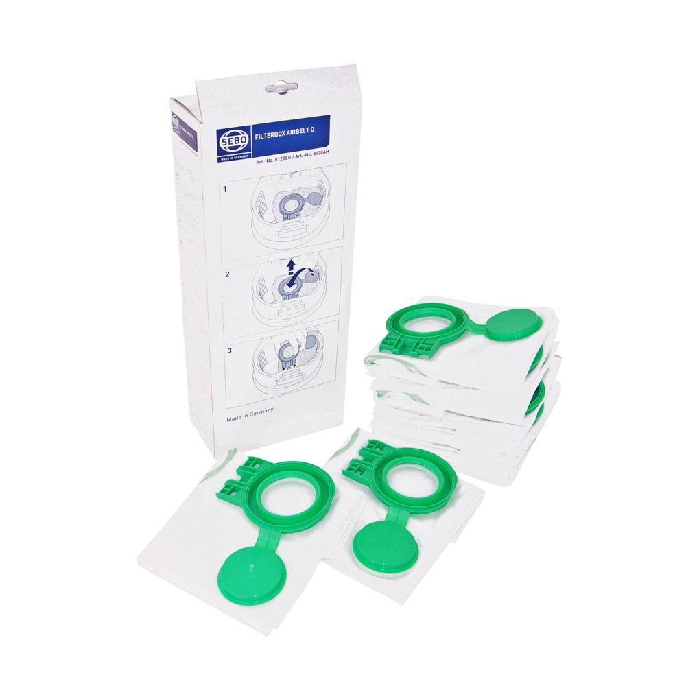 SEBO D Series Ultra Bags 8120ER | Premium Vacuum Cleaner Bags for SEBO D4 & D3 Models | Perfect for Pet Hair, Allergies & Deep Cleaning in Homes & Offices