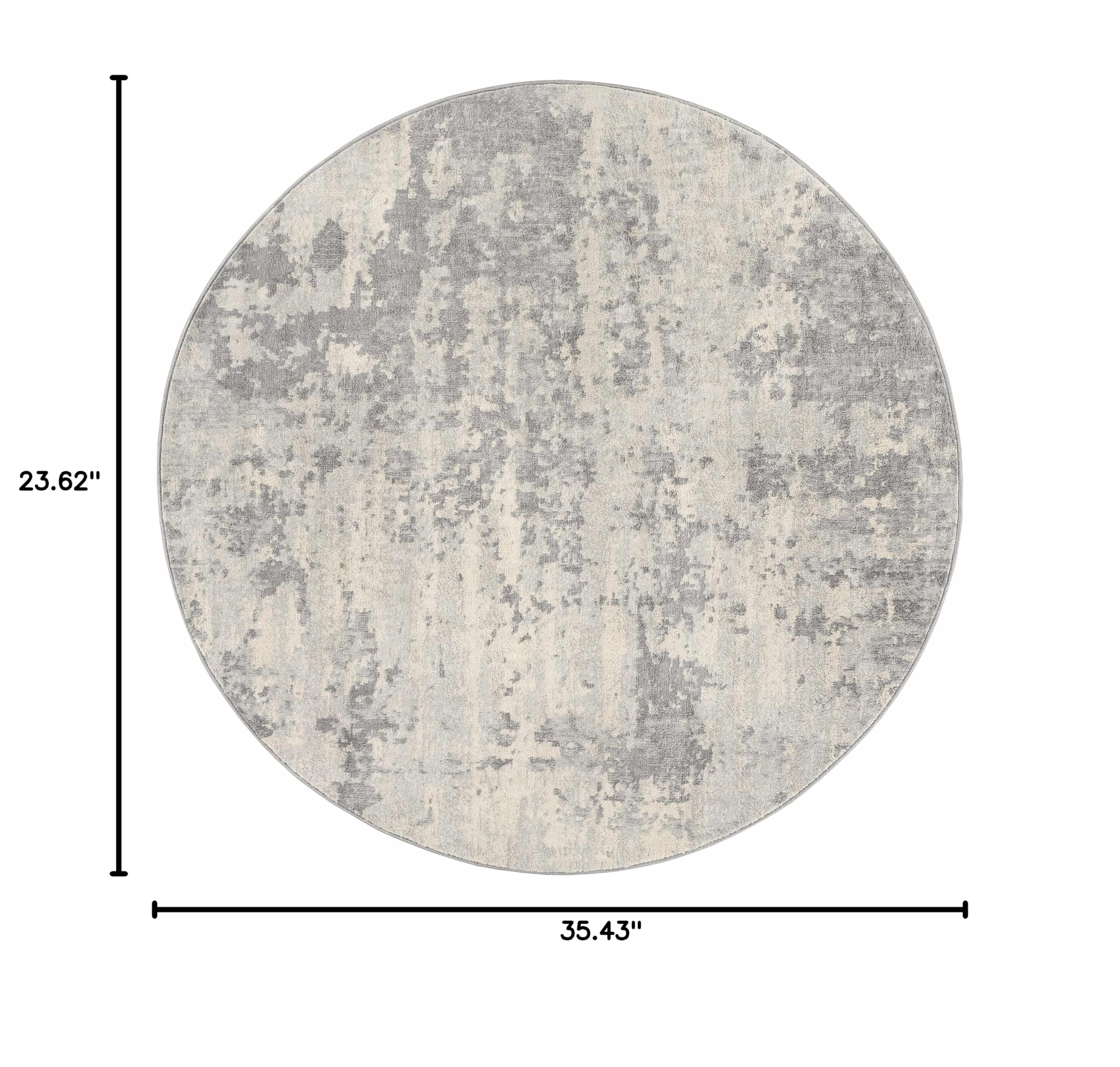 Hauteloom Apison Modern Area Rug 2' x 3' - Silver Gray Ivory - Soft Non-Slip Living Room Bedroom Rug for Home Decor, Dorm, Office - Perfect for Cozy Spaces and High Traffic Areas