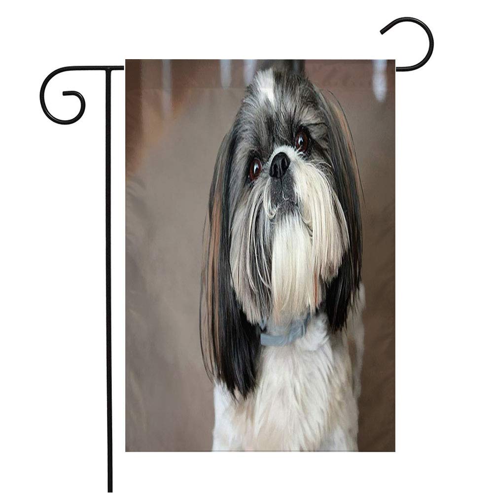 Shih Tzu Garden Flag - 12x18 Inch Cute Brown Breed Welcome Flag for Patio, Lawn & Outdoor Decor | Perfect Seasonal Gift for Dog Lovers & Home Decoration