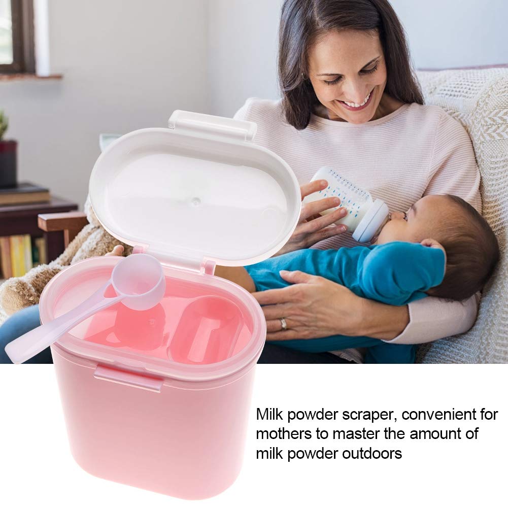 Ubervia® Airtight Milk Powder Storage Container - Durable, Odorless & Moisture-Proof PP Powder Box for Baby Formula, Coffee, Tea & Baking Supplies | Travel-Friendly & Home Use (Pink, Large) | Perfect for Kitchen Pantry, Camping & Baby Care
