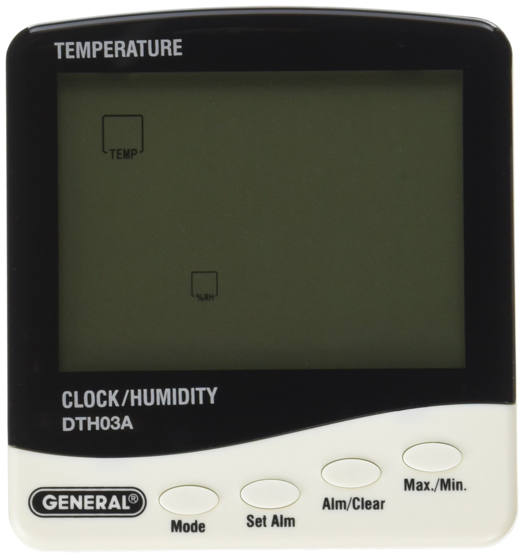General Tools DTH03A Digital Thermometer Hygrometer - Large LCD Display for Accurate Temperature & Humidity Monitoring - Ideal for Home, Office, Greenhouse, Nursery & Baby Room - Perfect for Climate Control, Plant Care, Indoor Comfort & Indoor Gardening - Great for Living Rooms, Grow Tents, Nurseries, Pet Habitats & Home Greenhouses