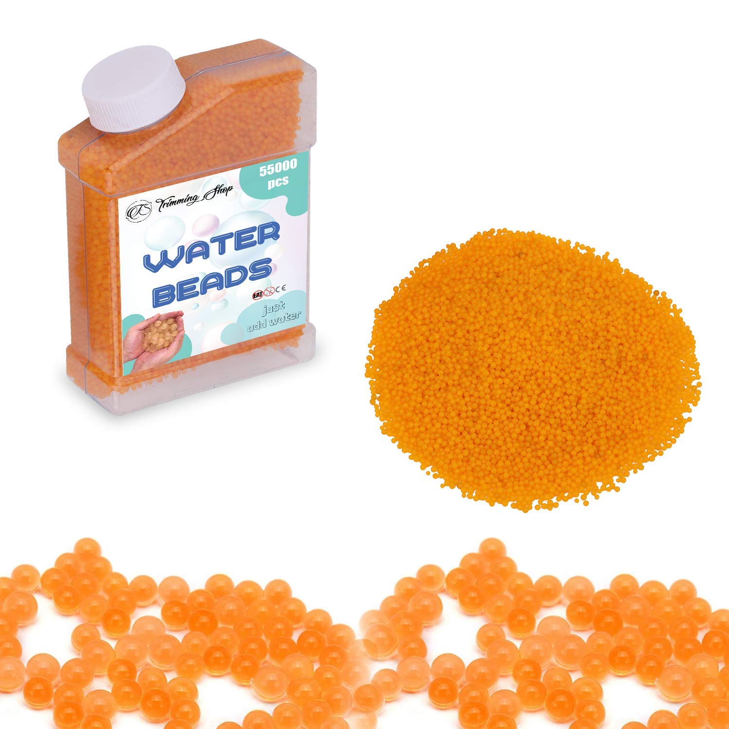 Premium Silicone Gold Water Beads - 55,000 Pcs for Vase Filler, Floral Arrangements, Home Decor & Table Centerpieces - Perfect for Weddings, Parties, and DIY Crafts