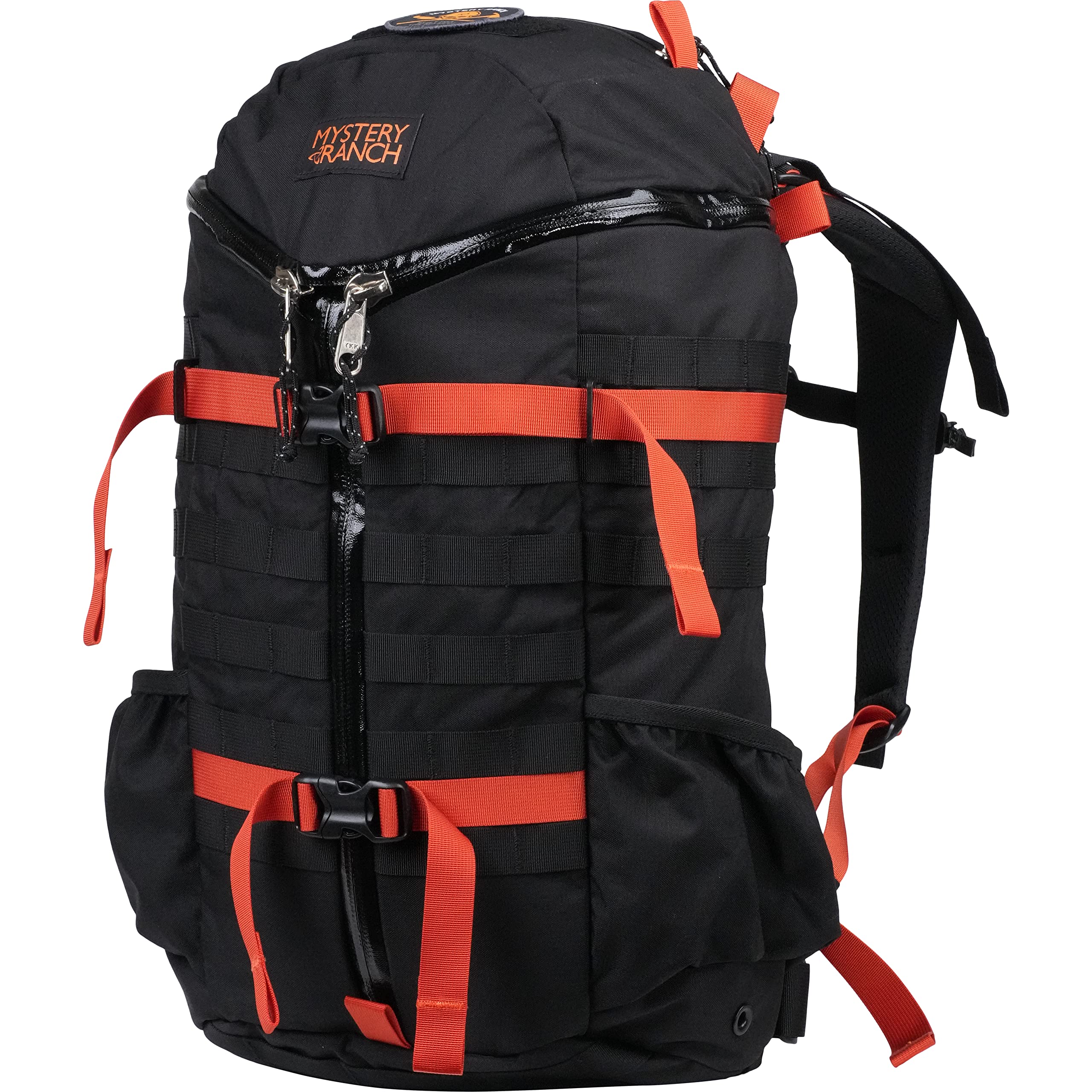 Mystery Ranch 2-Day Tactical Backpack - MOLLE Hiking Daypack for Outdoor Adventures, Wildfire Black (L/XL) - Perfect for Camping, Hiking & Military Use