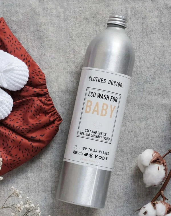 Organic Baby Laundry Detergent - 1 Liter | Hypoallergenic & Eco-Friendly | Gentle for Newborn & Sensitive Skin | Perfect for Diapers, Clothes & Baby Bedding