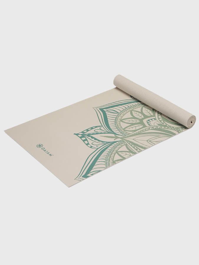Gaiam Printed Point Non-Slip Yoga Mat 5mm Thick - Premium Exercise Mat for Home & Studio Workouts, Pilates, and Meditation