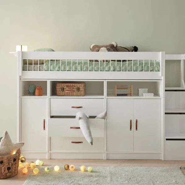 High Sleeper Bed with Storage, 152cm - Space-Saving Loft Bed for Kids & Teens, Perfect for Small Rooms & Dormitories | Sturdy & Stylish Breeze Design
