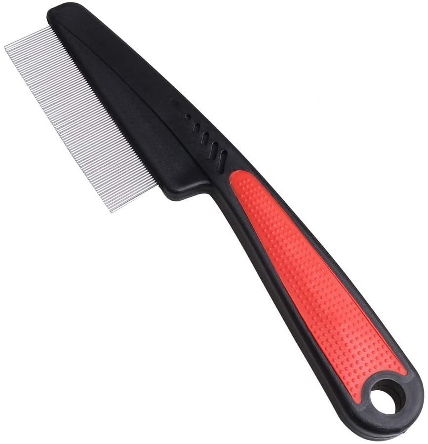 Pet Flea Comb for Dogs & Cats - Remove Fleas & Long Hair - Grooming at Home
