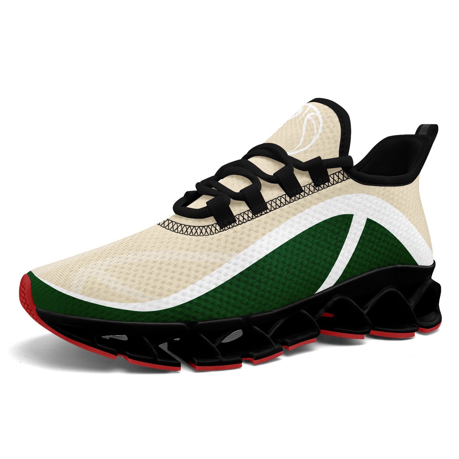 Custom Green Cream Maxsoul Sneakers - Personalized Comfort Shoes FN003XD D020391 Size 14 | Trendy Casual Wear for Men & Women, Perfect for Walking, Gym, and Street Fashion