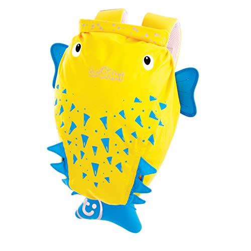 Trunki PaddlePak Spike Pufferfish Waterproof Swim & Gym Bag for Kids - Yellow Backpack for Swimming Lessons, Beach Trips & Sports Activities