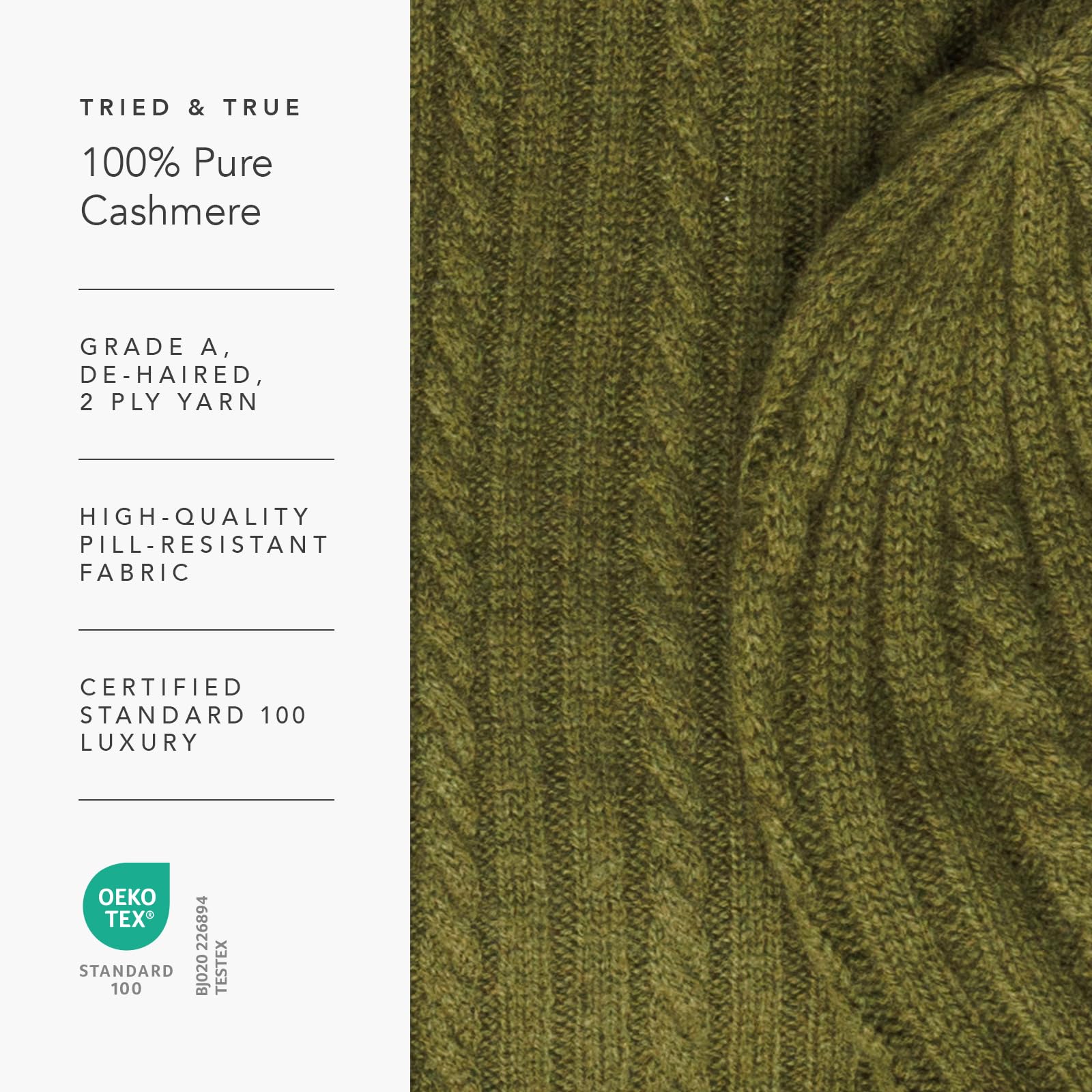Fishers Finery 100% Pure Cashmere Cable Knit Winter Hat for Women & Men - Ultra Soft & Warm Beanie - Perfect for Cold Weather, Skiing & Outdoor Activities