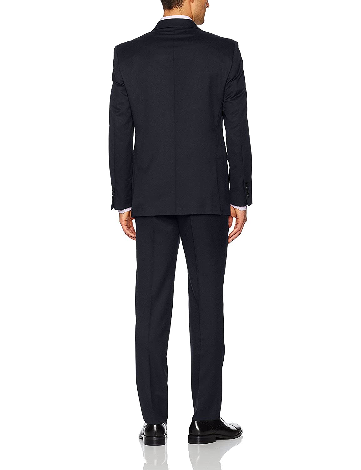 Adam Baker Men's Slim Fit Luxury Super 120's 100% Merino Wool 2-Piece Suit (Jacket & Pants) - Premium Business Attire for Weddings, Office & Formal Events