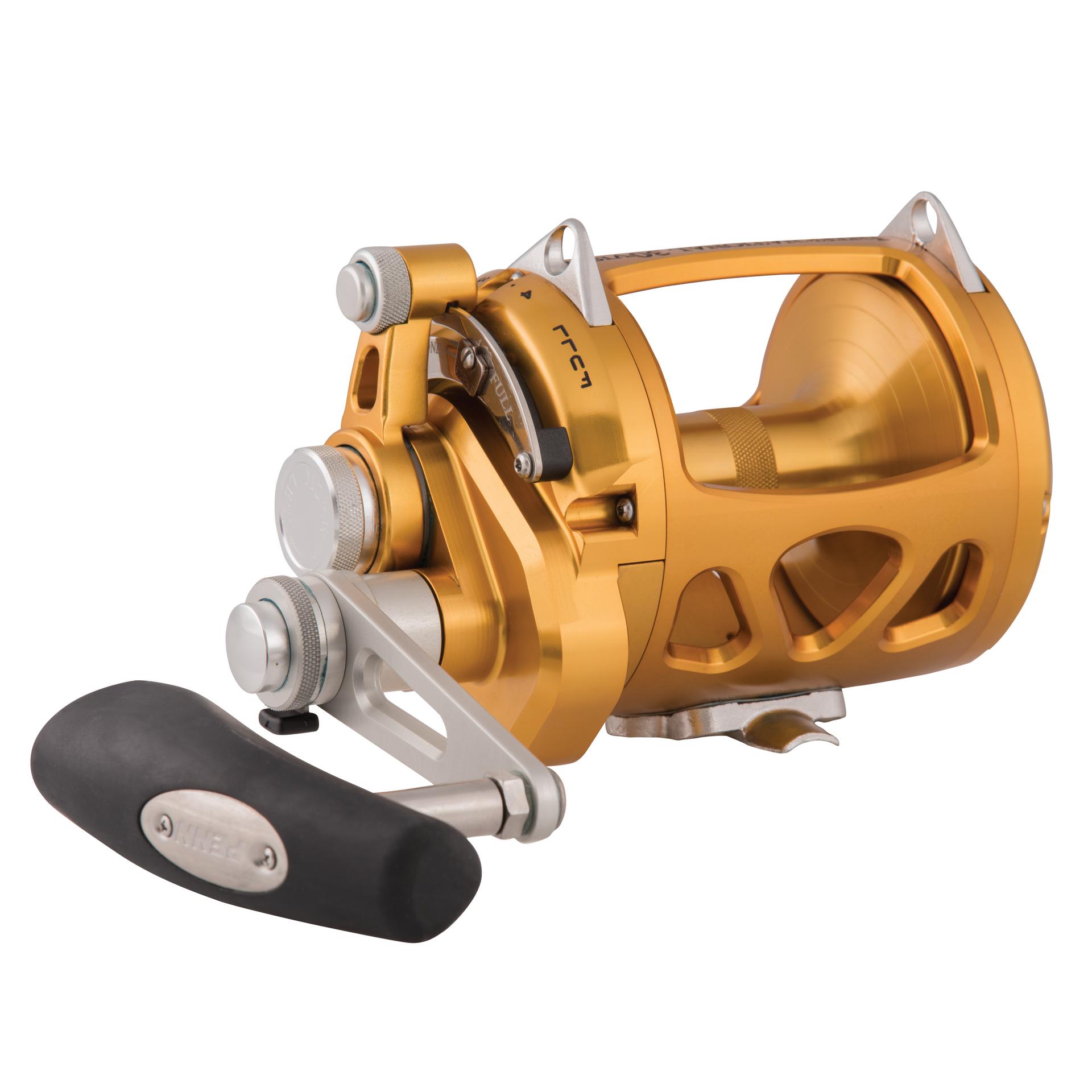 VISW 2-Speed Wide Conventional Fishing Reel - Saltwater & Freshwater Trolling Reel for Offshore & Inshore Fishing | Heavy Duty Marine Grade Construction