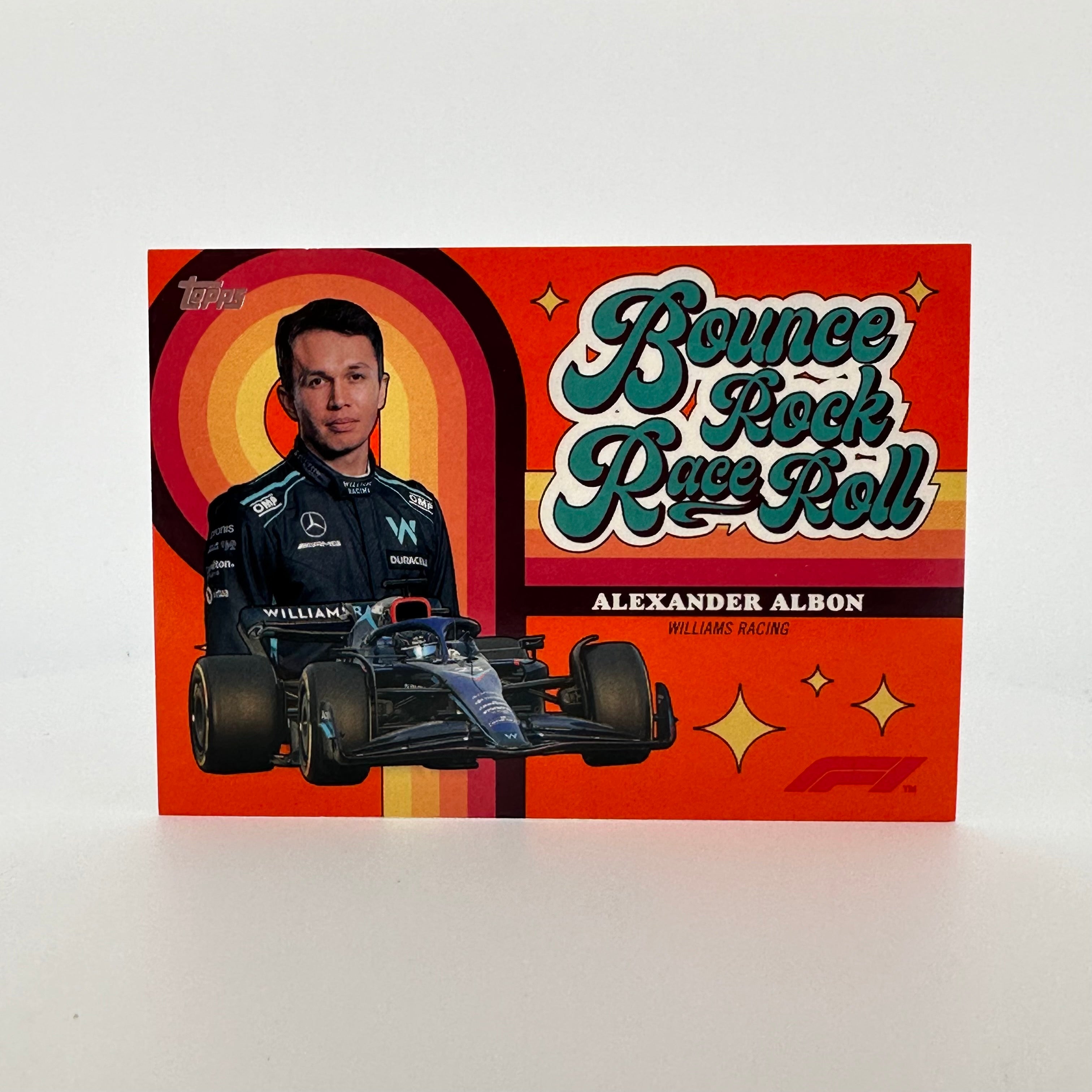 2022 Topps Formula 1 Alexander Albon Orange #01/25 Bounce Rock Race Roll - Rare Racing Card for Collectors & F1 Fans (Perfect for Trading, Display, and Memorabilia Collections)