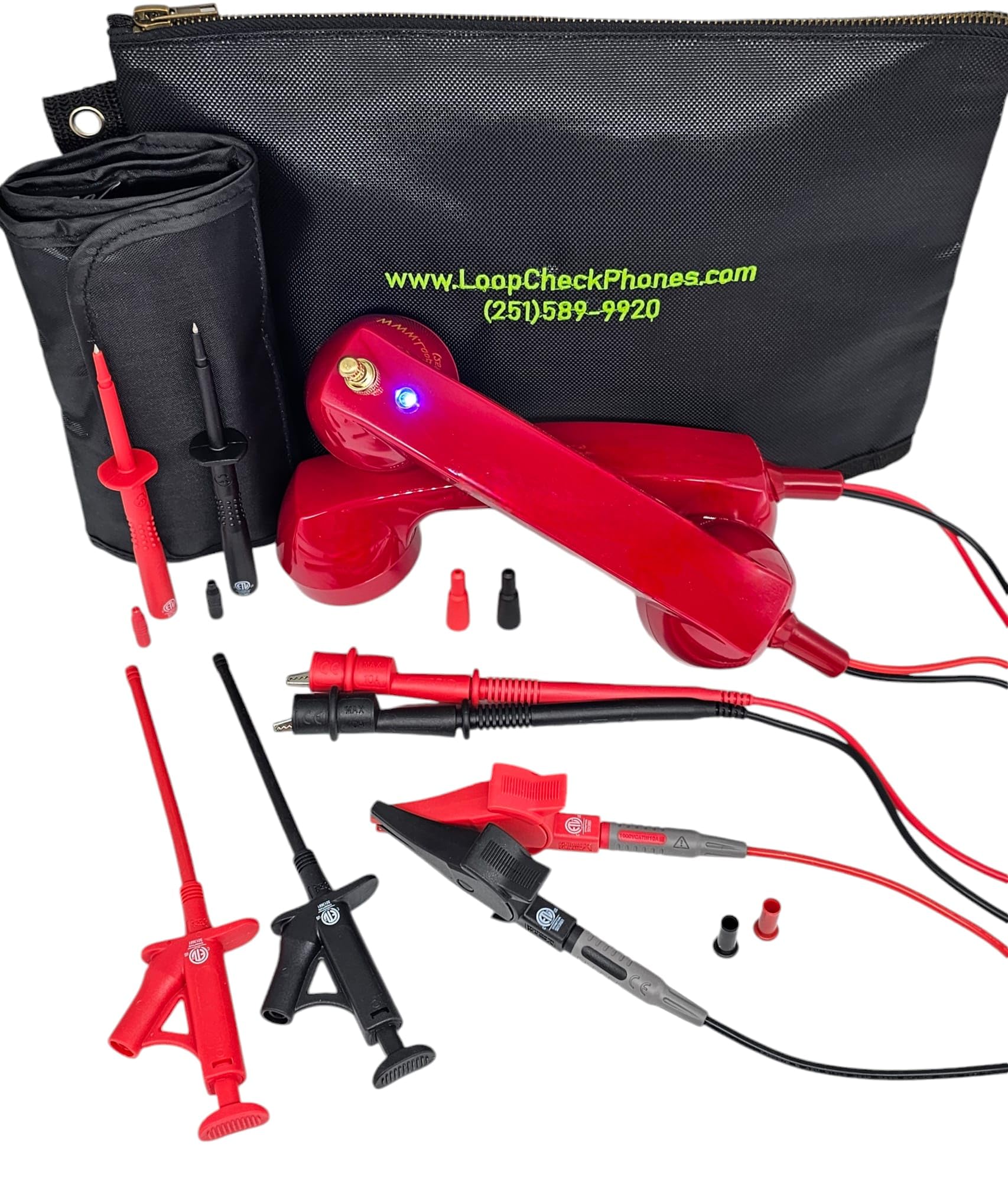 Loop Check Phones for Electricians - Continuity Test Phone Set ME001-R - Ideal for Electrical Testing, Circuit Troubleshooting & Maintenance Work