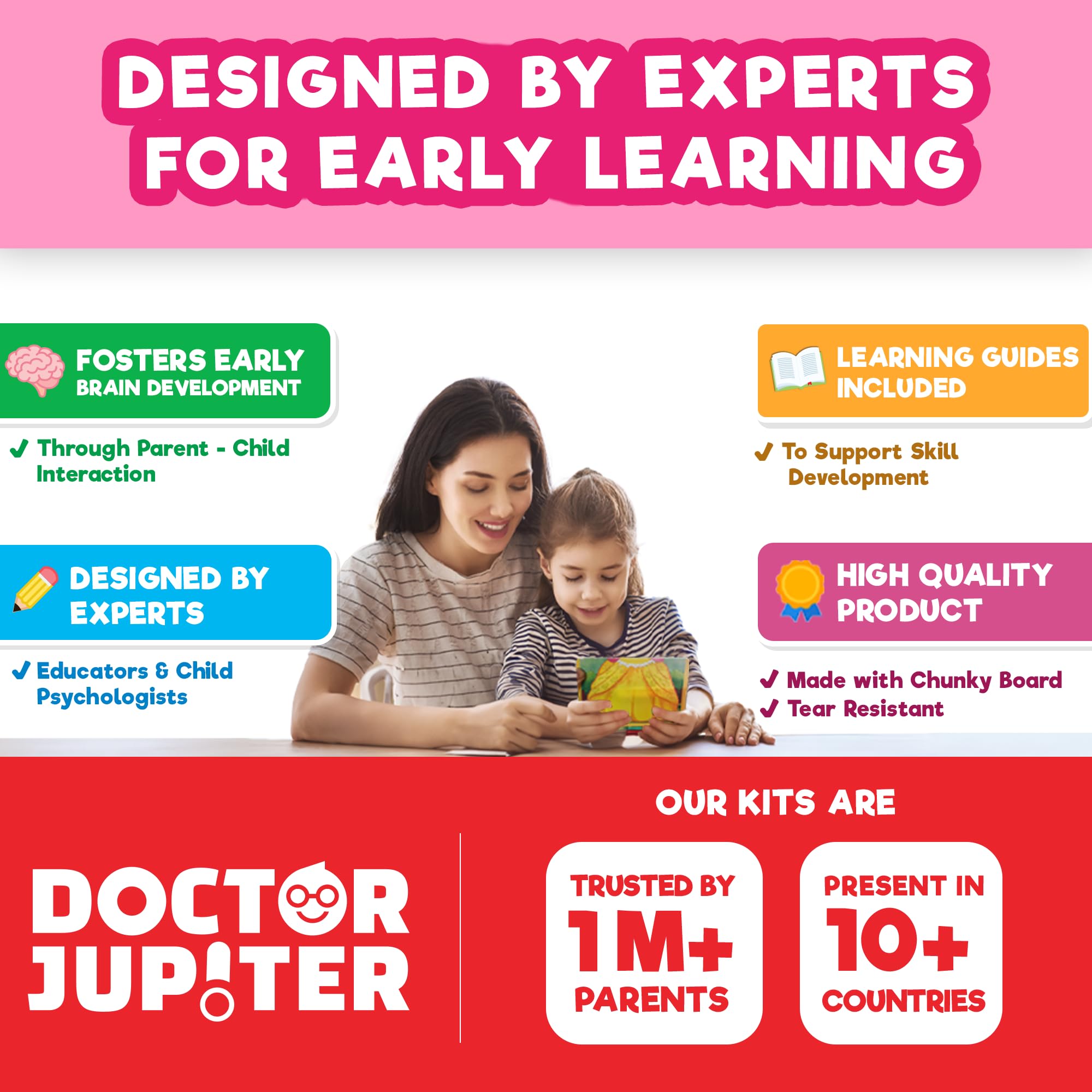 Doctor Jupiter My First Box of Educational Games for Toddlers Age 2-4 | Fun Learning Toys for 2-4 Year Old Girls & Boys | Perfect Christmas & Birthday Gift for 2-3-4 Year Olds | Develops Early Math & Cognitive Skills | Great for Preschool Learning, Family Game Nights & Playdates