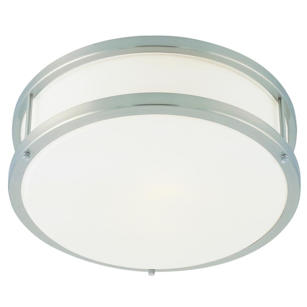 Bronze & Opal Conga 1-Light Flush Mount Ceiling Light Fixture - Modern Lighting for Bedroom, Hallway & Entryway